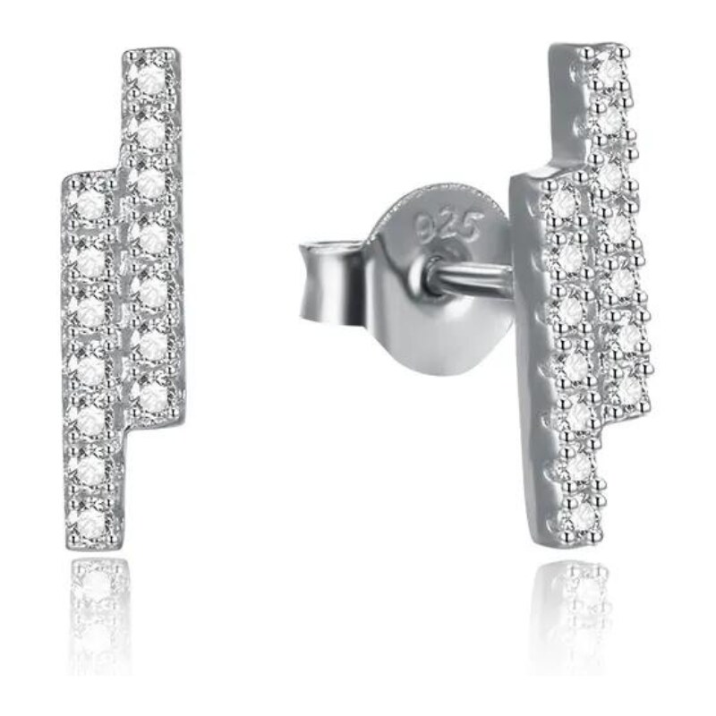 Olivie Geometrické strieborné náušnice MATRIX 7713 45375804