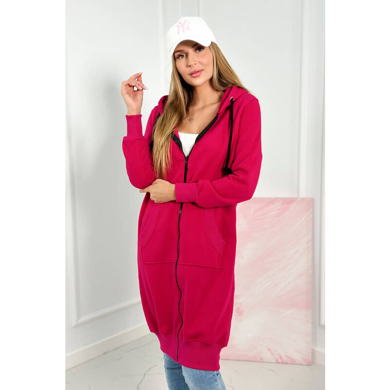 Fashionweek Dlhá zateplená mikina s kapucňou K9302 48751398