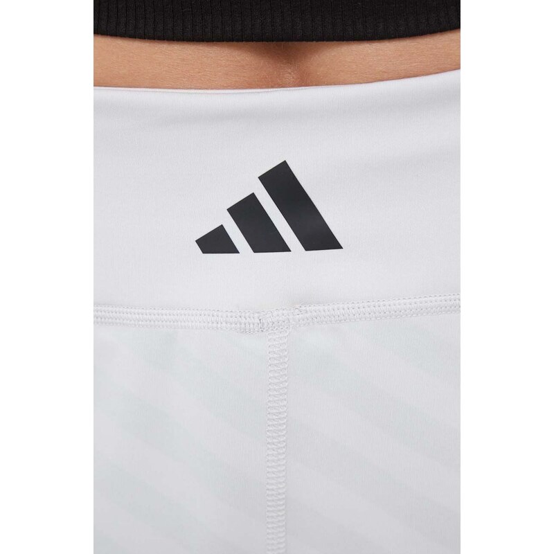 Obojstranná športová sukňa adidas Performance Match Pro šedá farba, mini, áčkový strih