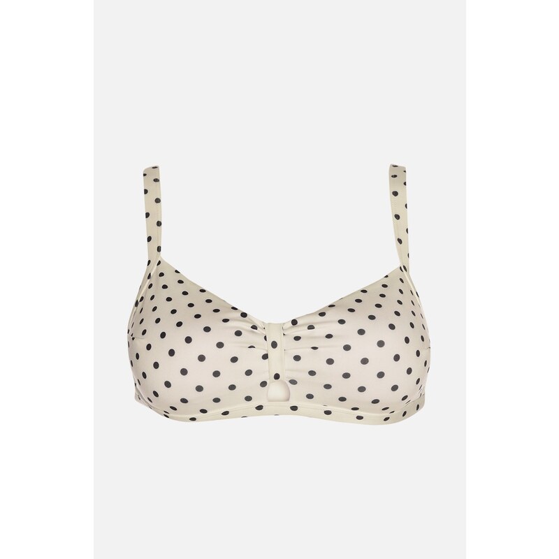 Trendyol White Polka Dot Bikini Top 55017124