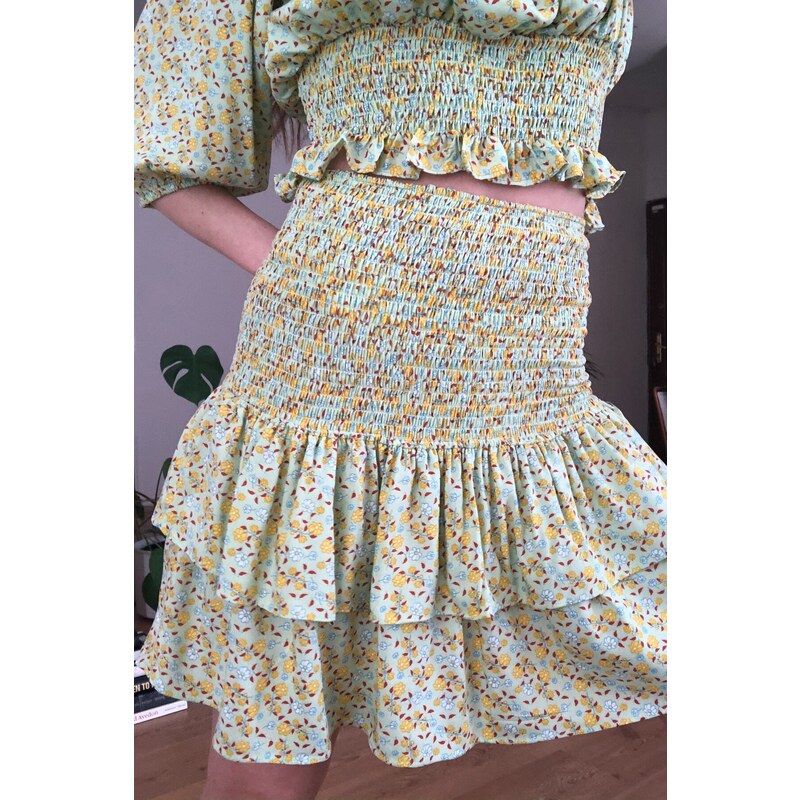 Trendyol Mint Busruff Detailed Skirt