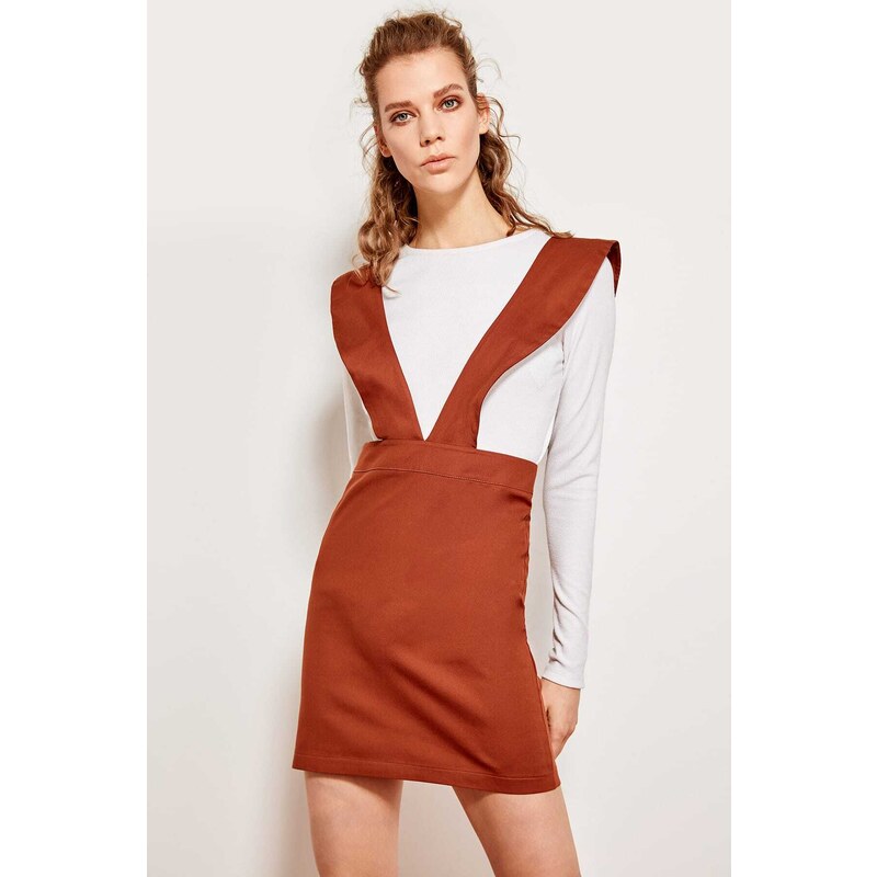 Trendyol Cinnamon-Strap Skirt
