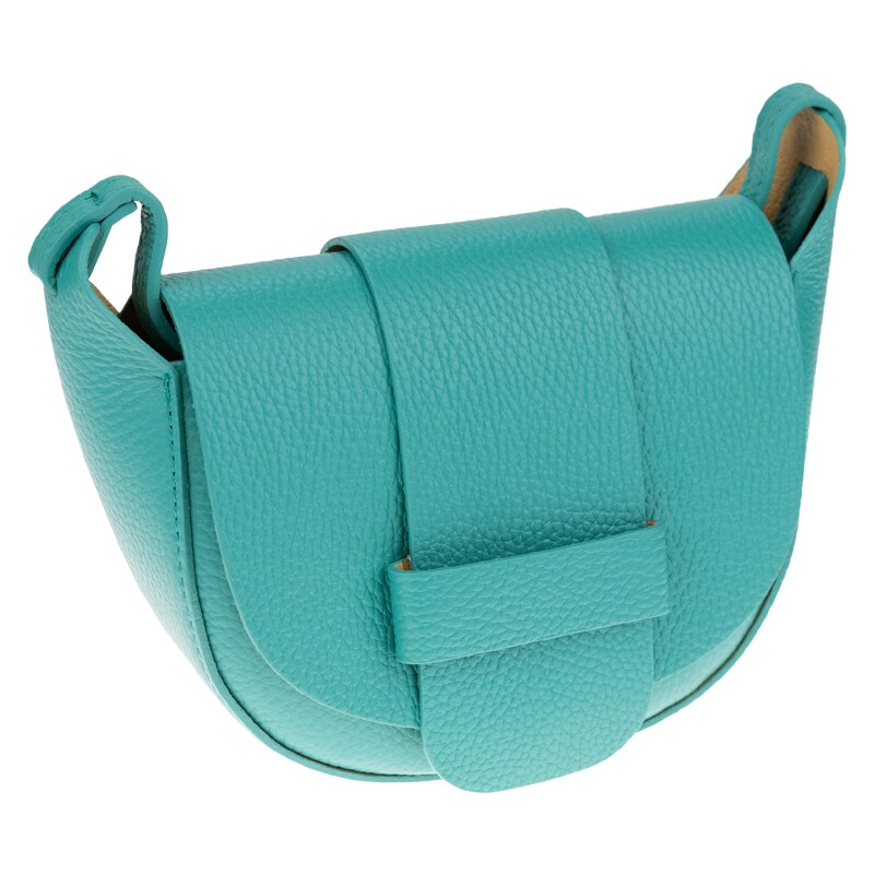 Tyrkysová kožená talianska crossbody kabelka Rerta Turchese 45295445