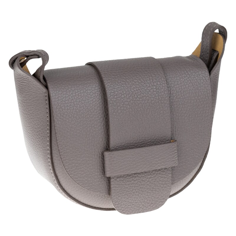 Sivá kožená talianska crossbody kabelka Rerta Grigia Scura NovaKabelka 45295447