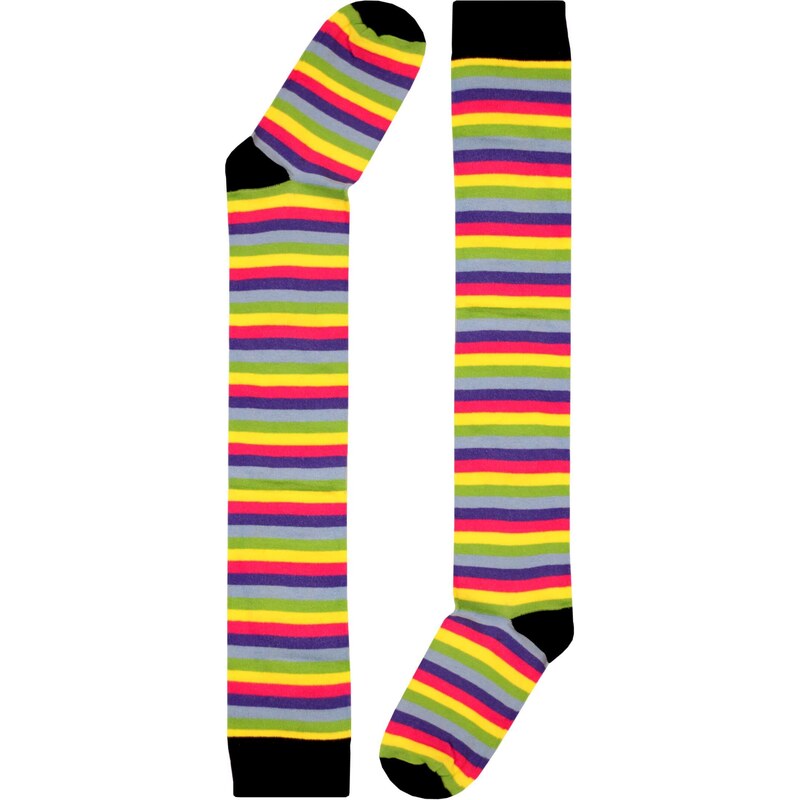 Socks Stripes pruhované podkolenky - nad kolena