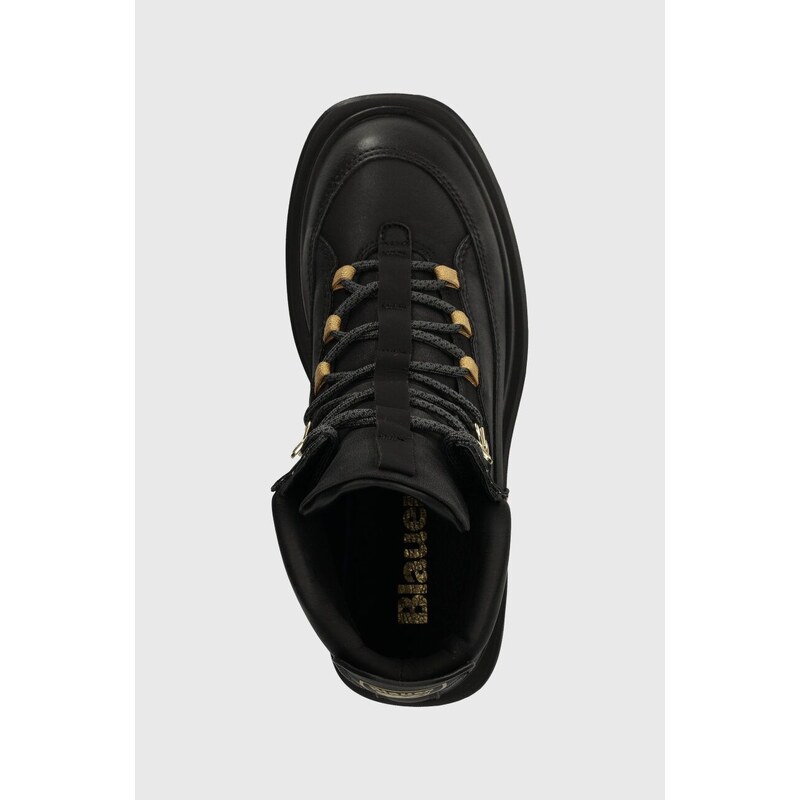 Členkové topánky Blauer Kerens dámske, čierna farba, na plochom podpätku, F3KERENS02.LEN