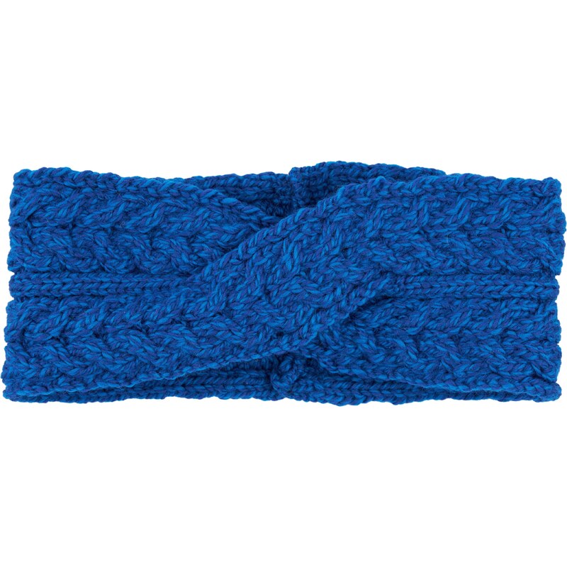 Vlnka Vlnená prekrížená čelenka Supersoft Merino modrá 50220575