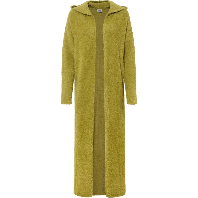 bonprix Pletený kabát z mäkkého vlákna, farba zelená 45359279