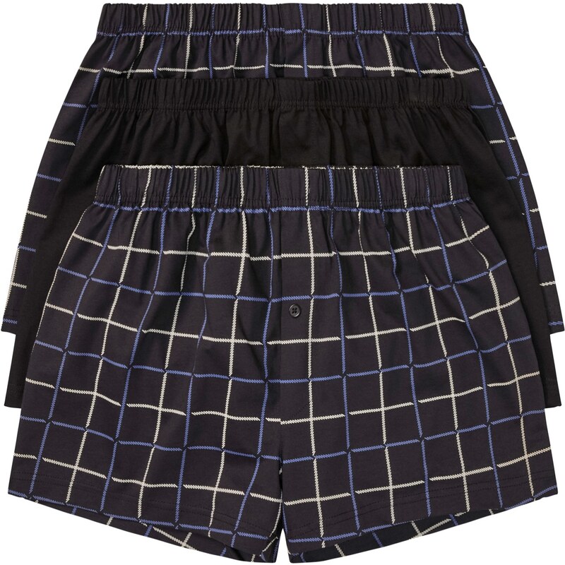 bonprix Ležérne džersejové boxerky (3 ks v balení), farba čierna 45359476