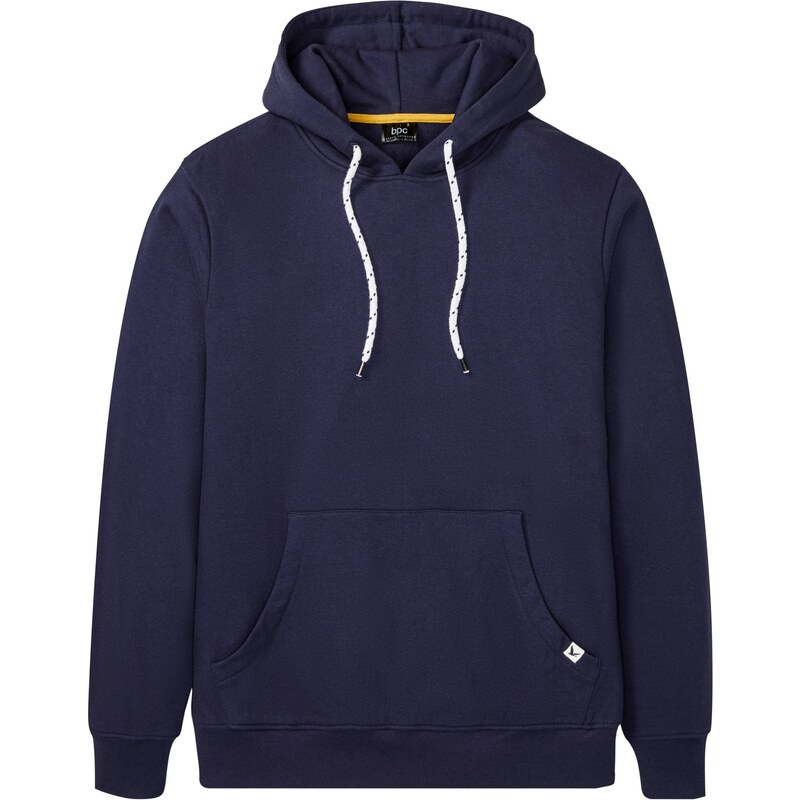 bonprix Mikina s kapucňou s komfortným strihom, farba modrá 45359541