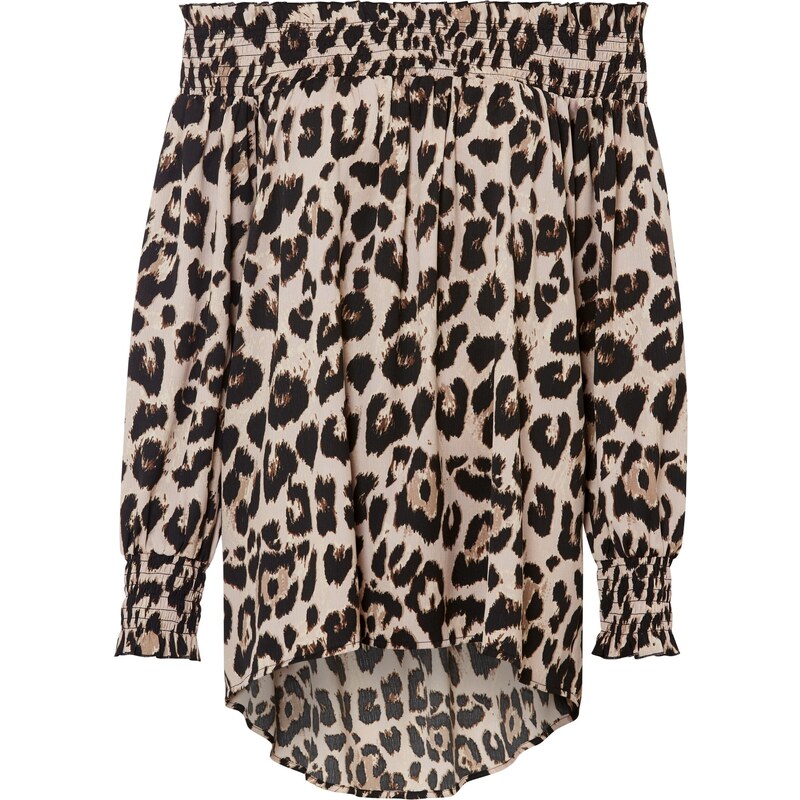 bonprix Blúzka, vzadu dlhšia, farba béžová 45359351