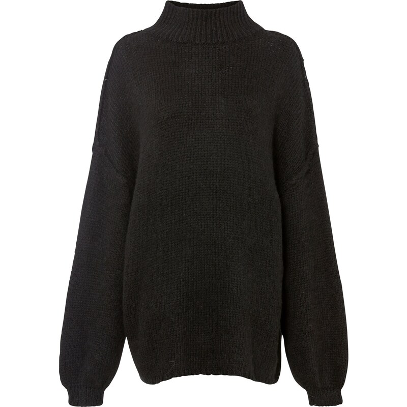 bonprix Pulóver, hrubo pletený, farba čierna 45359346