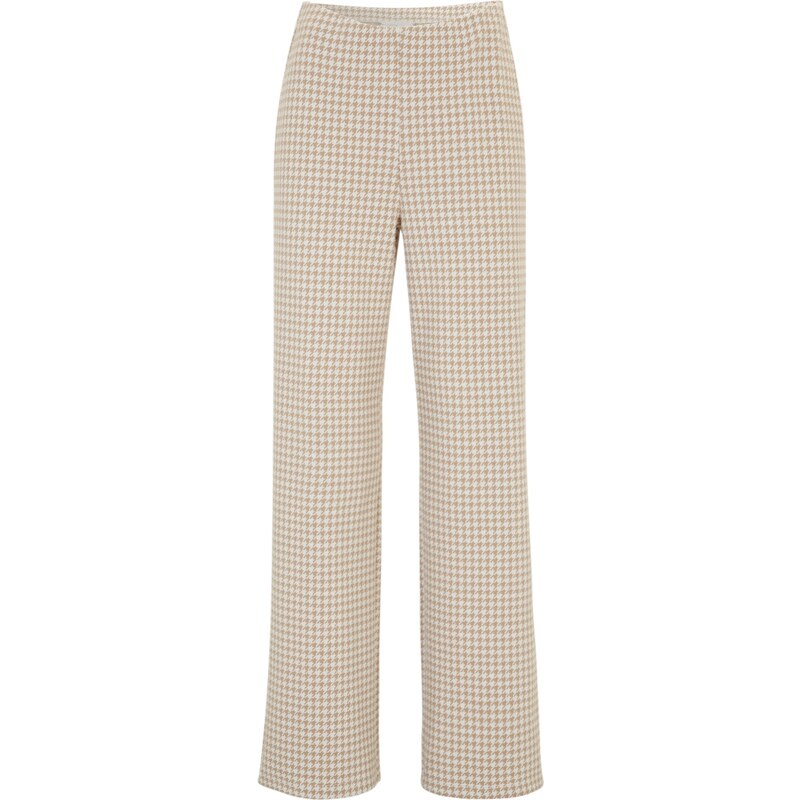 bonprix Strečové nohavice so vzorom kohútej stopy, Wide leg, farba 45359324