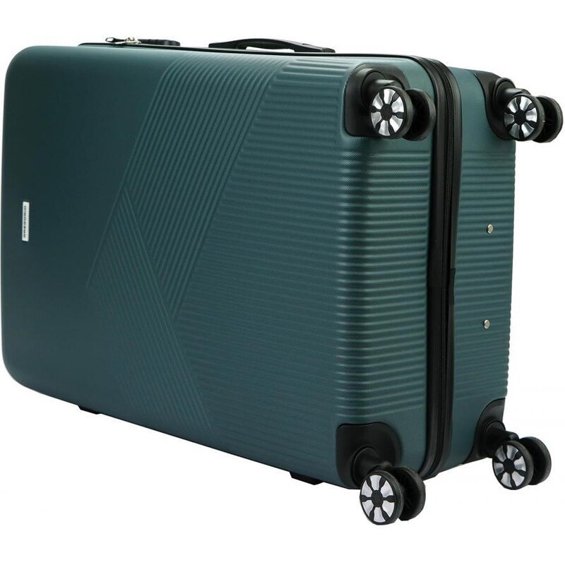 GREGORIO Sada 4 cestovných kufrov 77cm 67cm 56cm 52cm zelená ABS