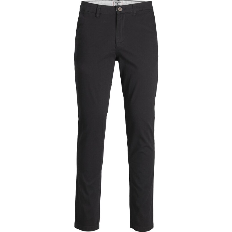 Jack & Jones Plus Chino nohavice JPSTMarco JJDave čierna / biela 44380497