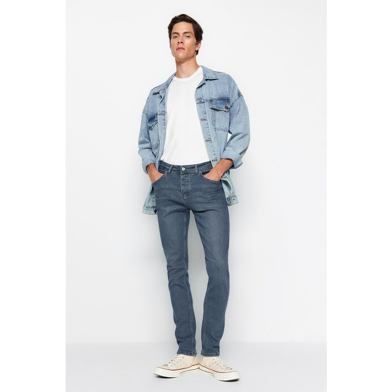 Trendyol Men's Gray Skinny Fit Jeans Denim Trousers