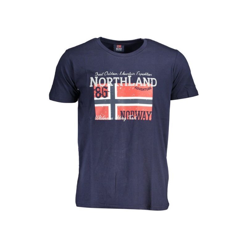 NORWAY 1963 Perfektné Pánske Tričko Big Logo Tmavo odré 68604611