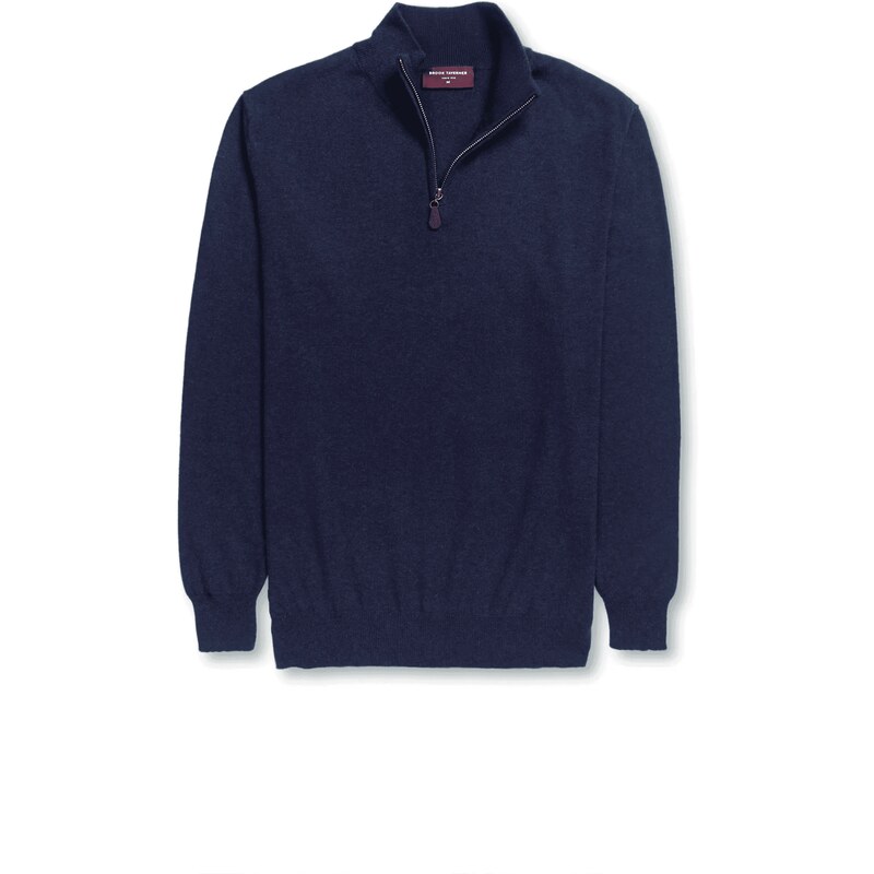 Pánsky elegantný sveter Dallas s 1/4 zipsom Brook Taverner 62676859