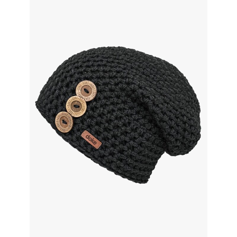 DOKE Háčkovaná čiapka b nature black 23082632