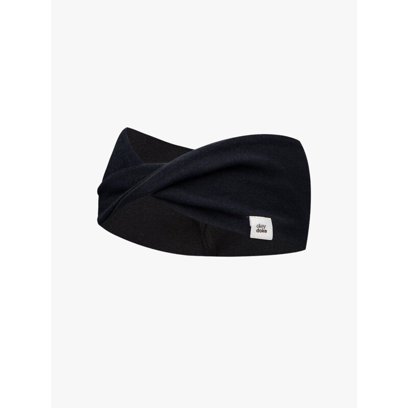DOKE Detská bavlnená čelenka s krížením black 67505495