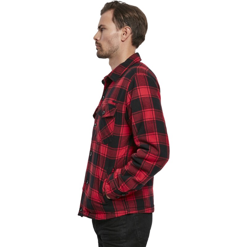 BRANDIT bunda Lumberjacket Červeno-čierna
