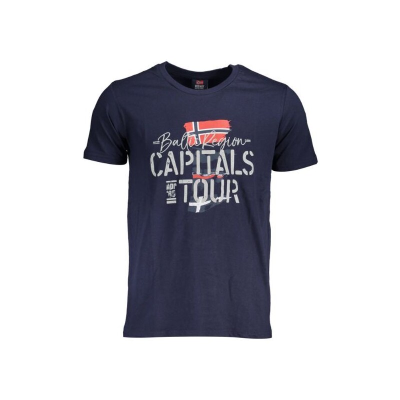 NORWAY 1963 Perfektné Pánske Tričko Capitals Tmavo Modré Tmavo Modrá L 45387324