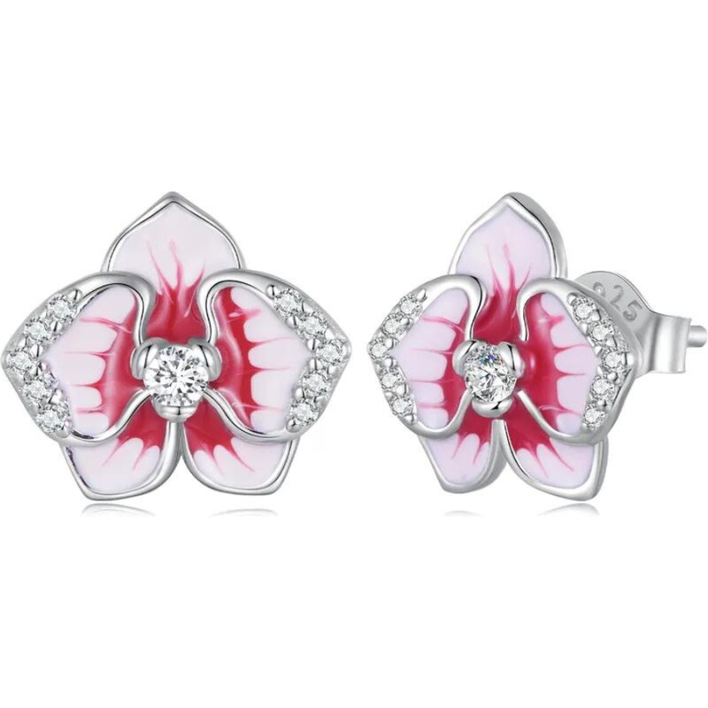 Olivie Strieborné náušnice ORCHIDEJ 7746 45477885