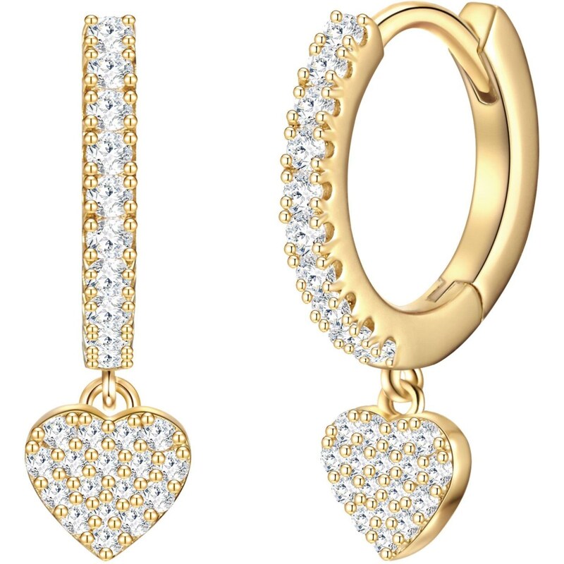 Glanzstücke München Náušnice zlatá / priehľadná 67902581