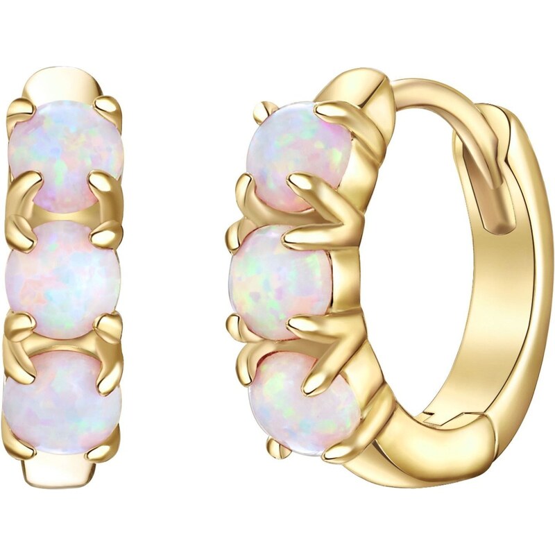 Glanzstücke München Náušnice pastelovo modrá / zlatá žltá / ružová / 66507527