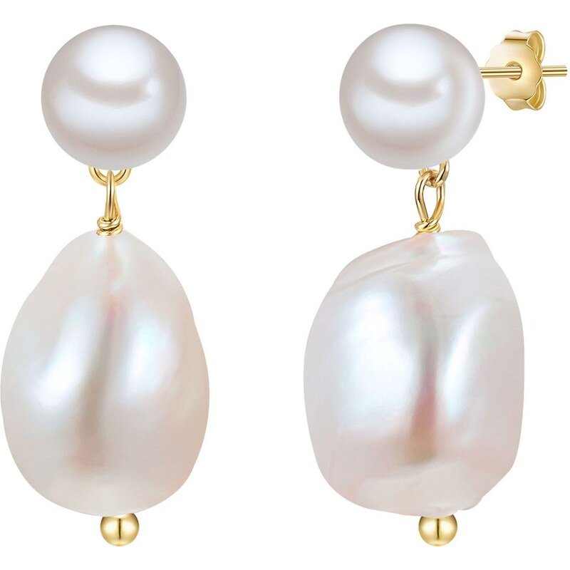 Glanzstücke München Náušnice zlatá / perlovo biela 66507529