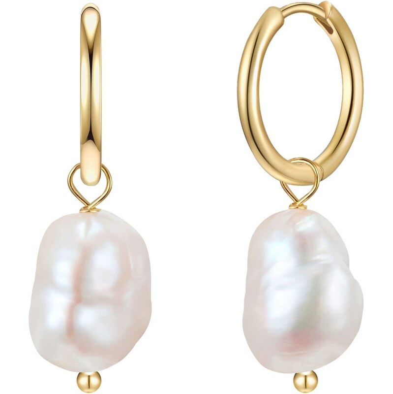 Glanzstücke München Náušnice zlatá žltá / perlovo biela 67902598