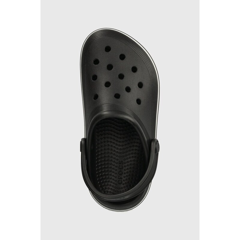 Detské šľapky Crocs CROCBAND CLEAN CLOG čierna farba