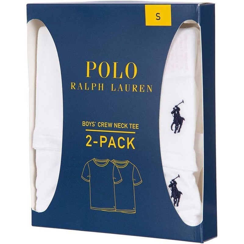 Pyžamo Polo Ralph Lauren 2-pak biela farba, jednofarebný