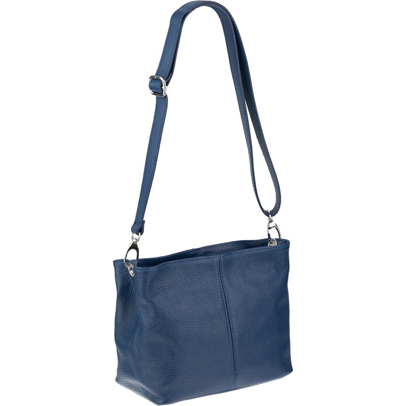 Modrá kožená talianska crossbody kabelka Batilda Blu NovaKabelka.sk 1204983