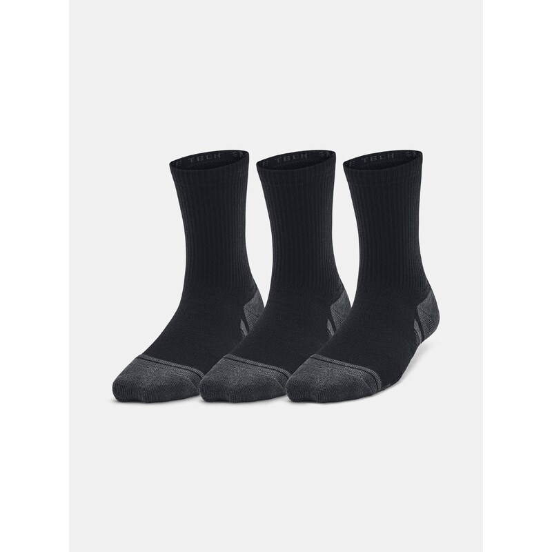 Súprava troch chlapčenských ponožiek v čiernej farbe Under Armour Perform