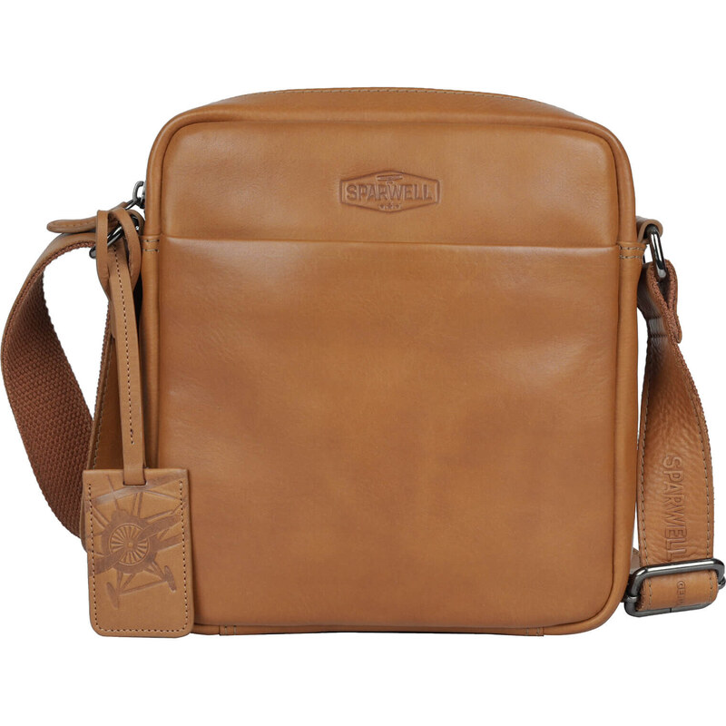 Pánska kožená taška cez rameno Sparwell Nevel - koňak 45483236