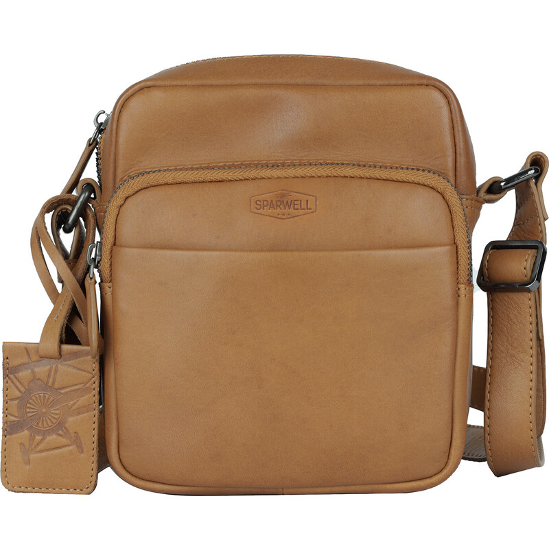 Pánska kožená taška cez rameno Sparwell Laden - koňak 45483238