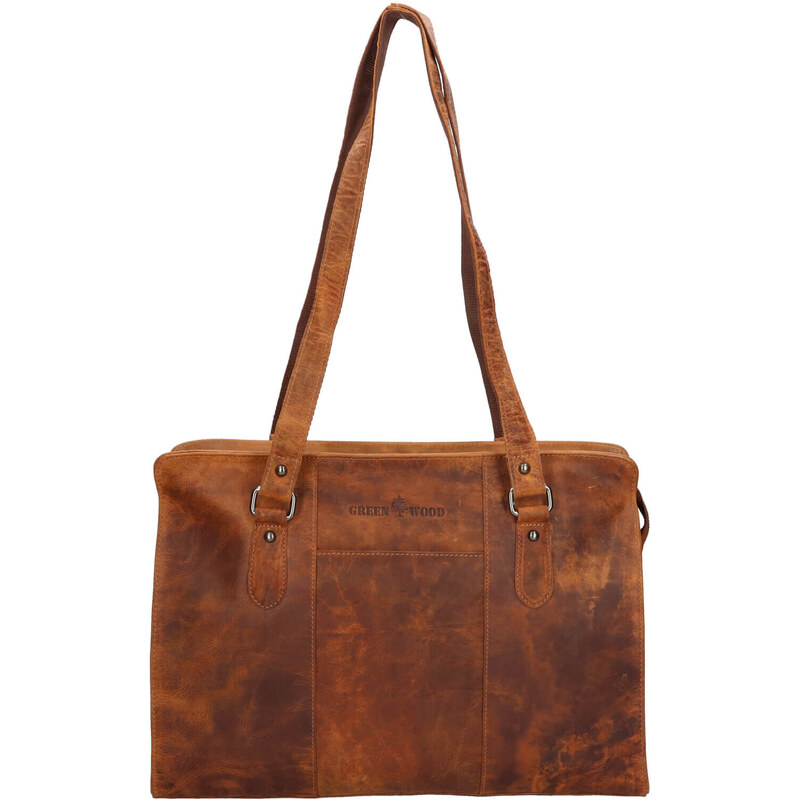 Dámska kožená kabelka Greenwood Fione - svetlo hnedá 45483267