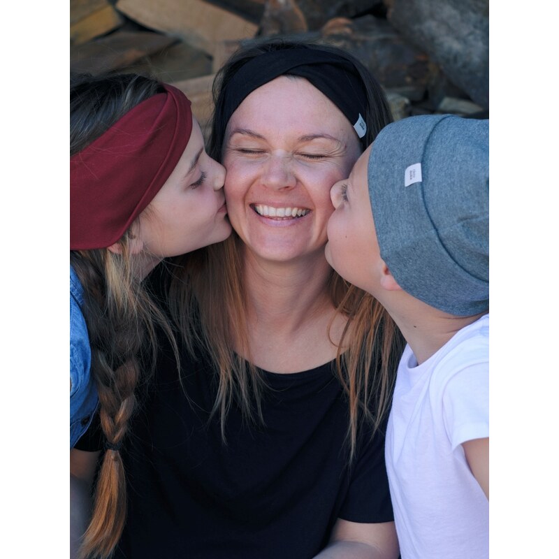 DOKE Bavlnená čelenka s krížením black 67484259