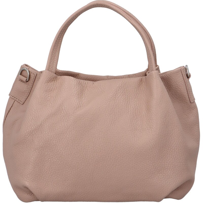 ItalY Dámska kožená kabelka do ruky svetloružová - Delami Marilyn 45484662