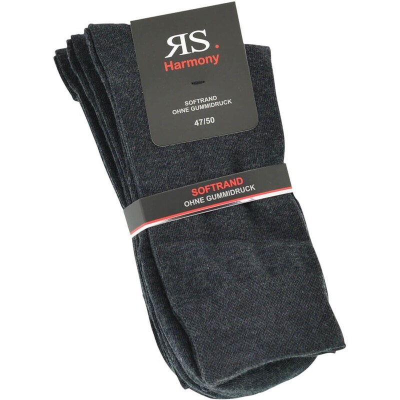 Klasické pánske zdravotné nadmerné jednofarebné ponožky s jemným zverom RS