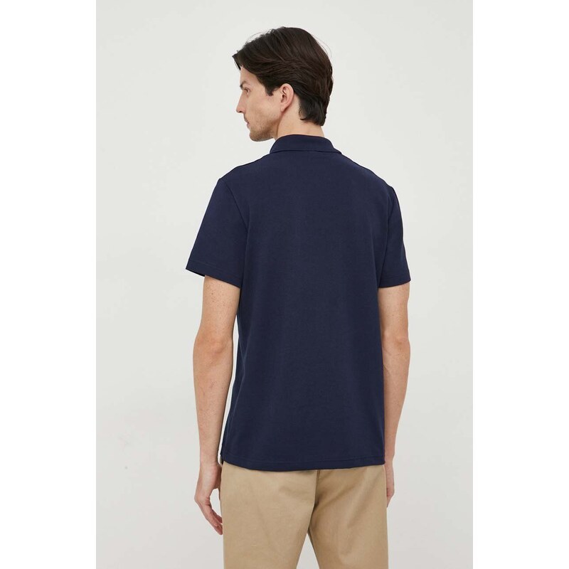 Polo tričko Lacoste pánsky, tmavomodrá farba, jednofarebný