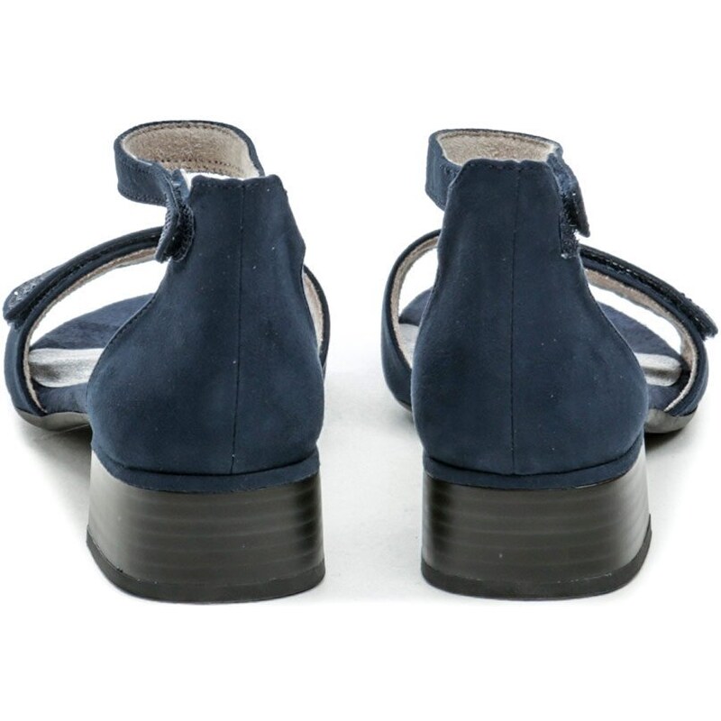 Jana 8-28261-20 modré dámske sandále na podpätku šírka H