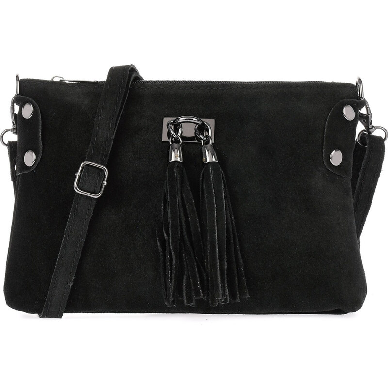 Borse in pelle Dámska semišová čierna kabelka ZORA 66572309