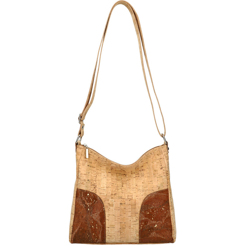 Made in Portugal Korková crossbody dámska kabelka MSR12 hnedá 45506805