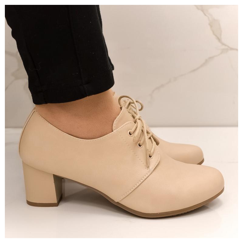 COMER Dámske béžové poltopánky LAURY 45507250