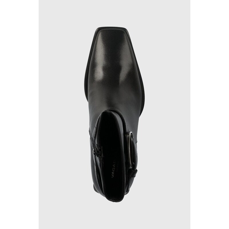 Kožené členkové topánky Vagabond Shoemakers HEDDA dámske, čierna farba, na podpätku, 5602.001.20