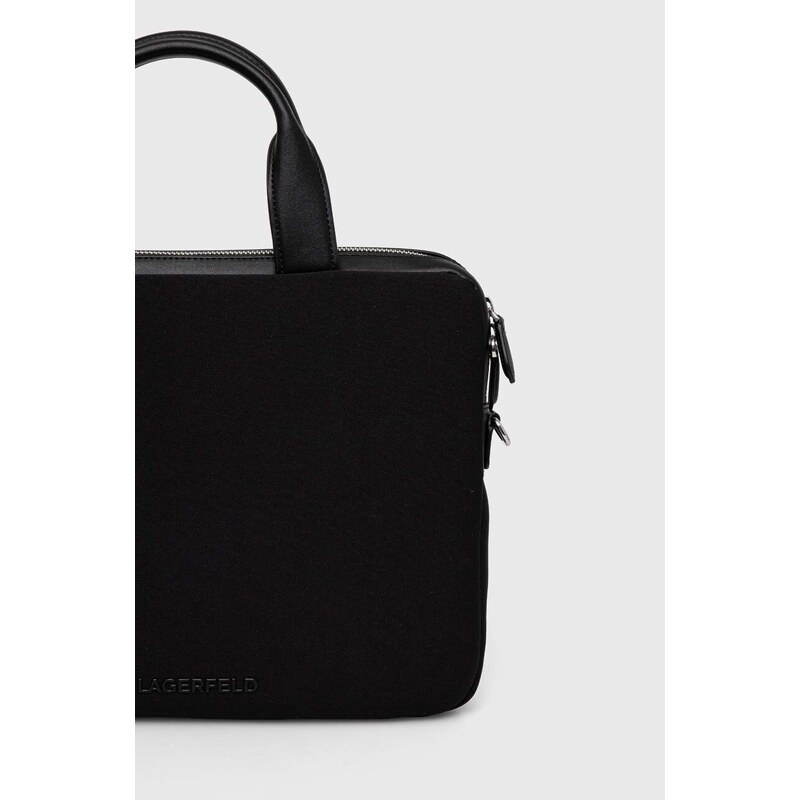 Taška na notebook Karl Lagerfeld čierna farba
