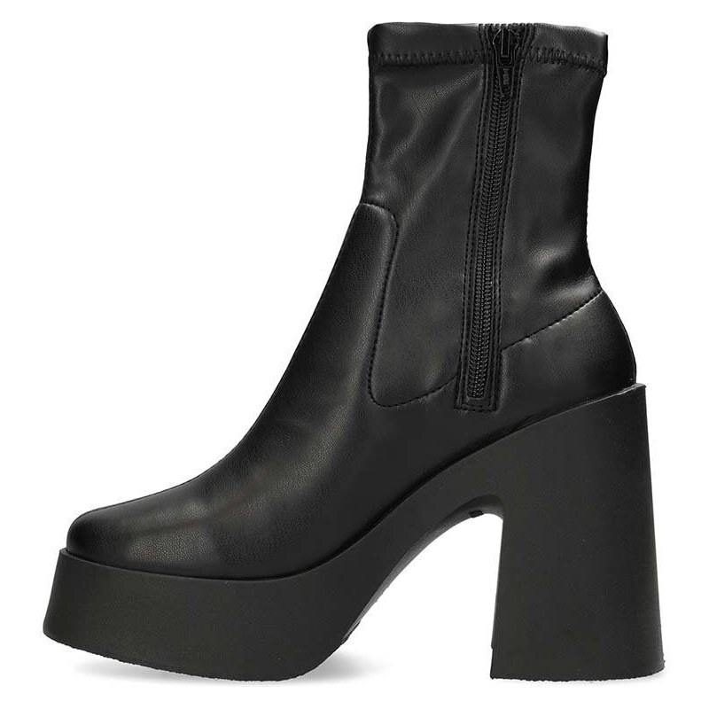 Členkové topánky Mexx Kirez dámske, čierna farba, na podpätku, MXEE000101W