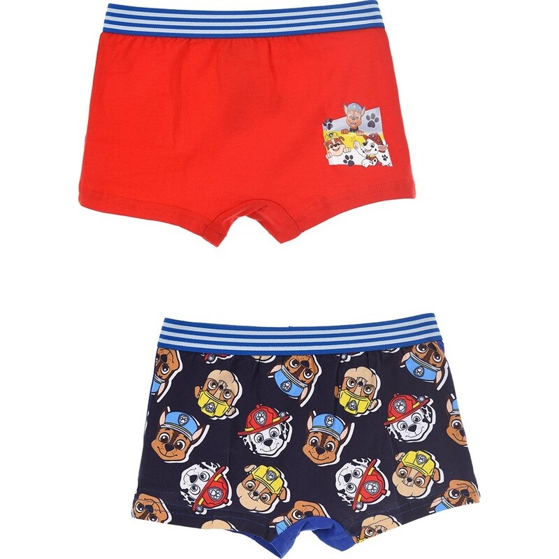 Sada chlapčenských boxeriek - Paw Patrol - červeno-tmavomodrá 45531444